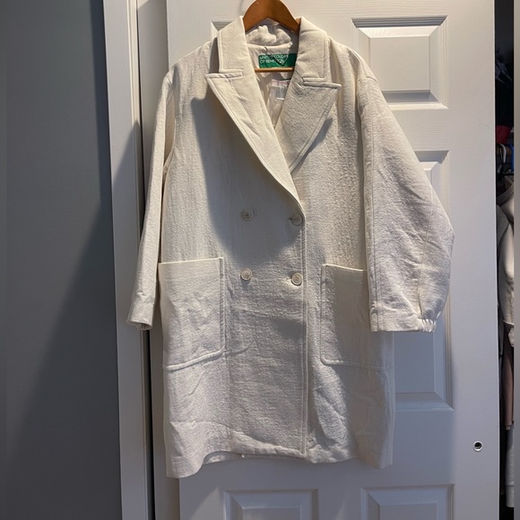 United Colors of Benetton double breasted longline coat - Picture 7 of 7